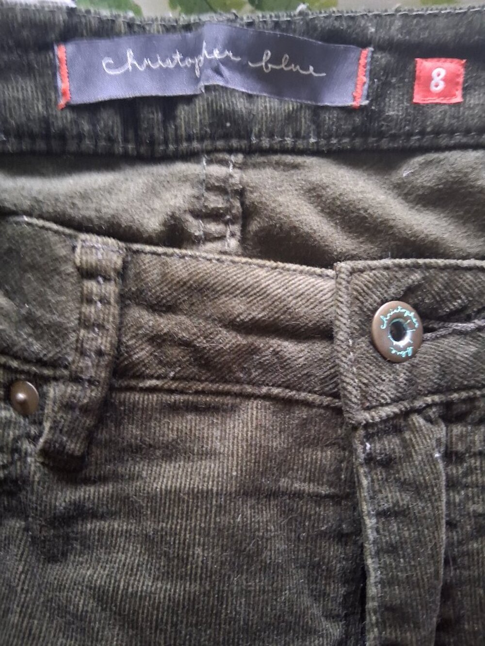 Christopher Blue Khaki Green Cords